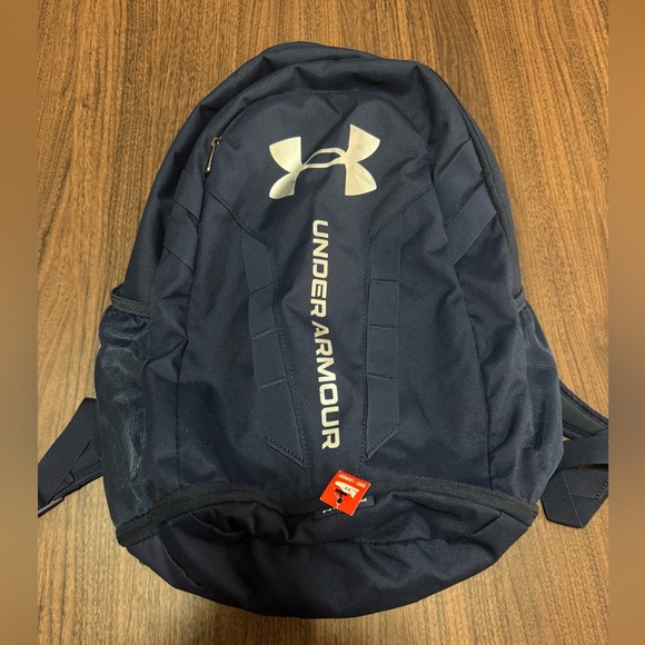 Under Armour Unisex UA Hustle 5.0 Team Backpack Midnight Navy - Picture 1 of 9